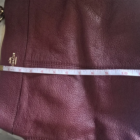 Coach Burgundy Leather Tote and Wallet Set - Picture 6 of 12